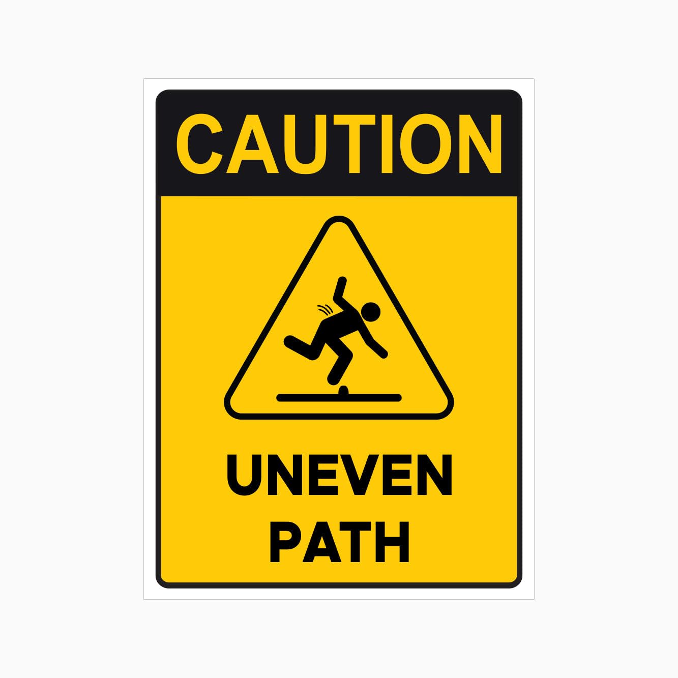 UNEVEN PATH Sign Workplace Metal Tin Sign 12x8 inch for Industrial & Commercial Series
