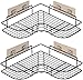 Home-Neat Adhésif Étagère d'angle Rack de Douche Salle-de-Bains Triangulaire Rangement sans Percer - Lot De 2