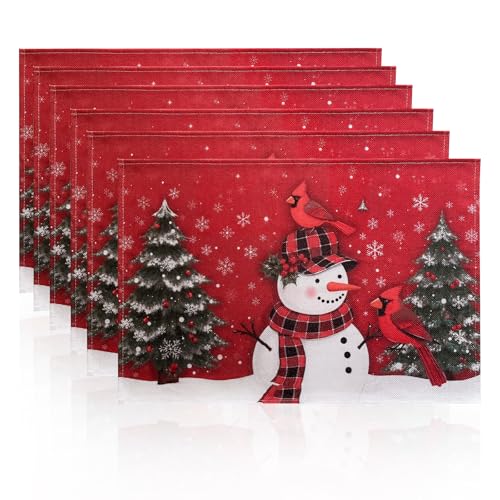 6er Set Weihnachten Platzset, 30x45cm Tischsets Weihnachten...