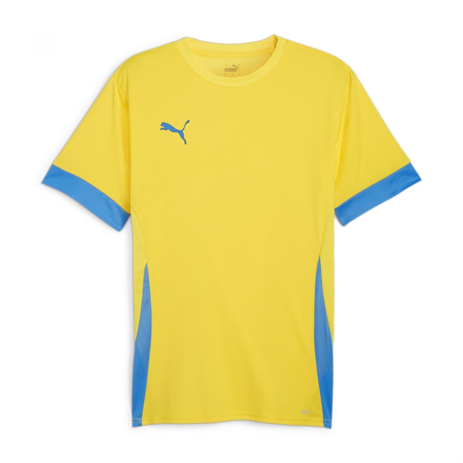 PUMA Unisex Teamgoal Matchday Jersey Jr Football Shirt, Faster Yellow-Electric Blue Lemonade, 116 EU