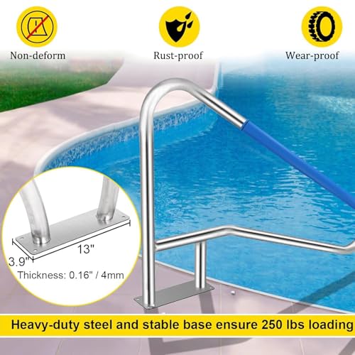 Rambarde de piscine de sécurité en acier inoxydable poli 304 - 5