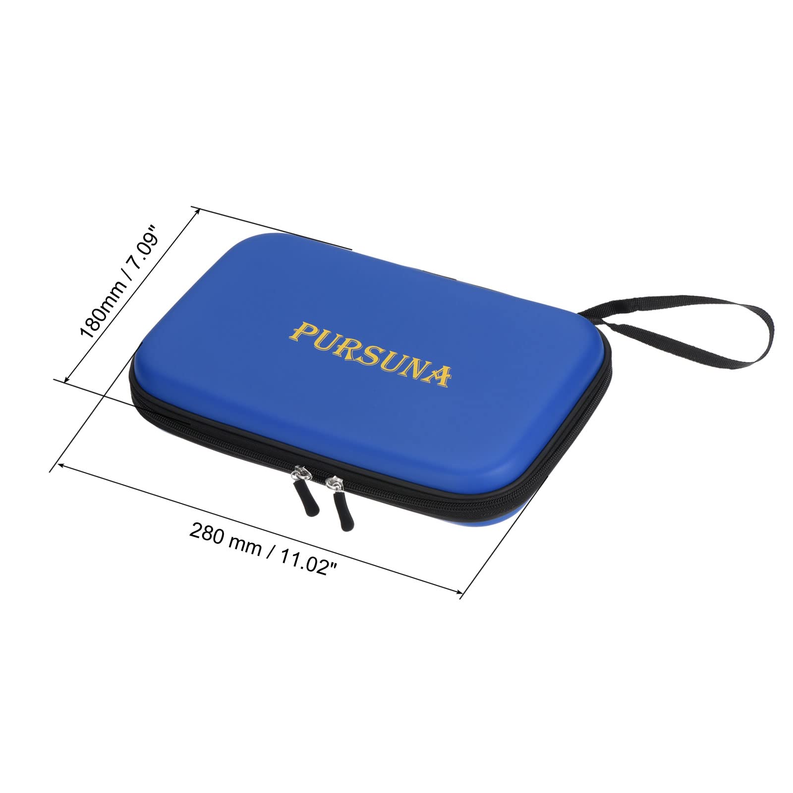 PATIKIL Tavolo Tennis Racchetta Custodia, Ping Pong Paddle Custodia Dura Copertura Contenitore Borsa Quadrata per Sport Accessori, Blu
