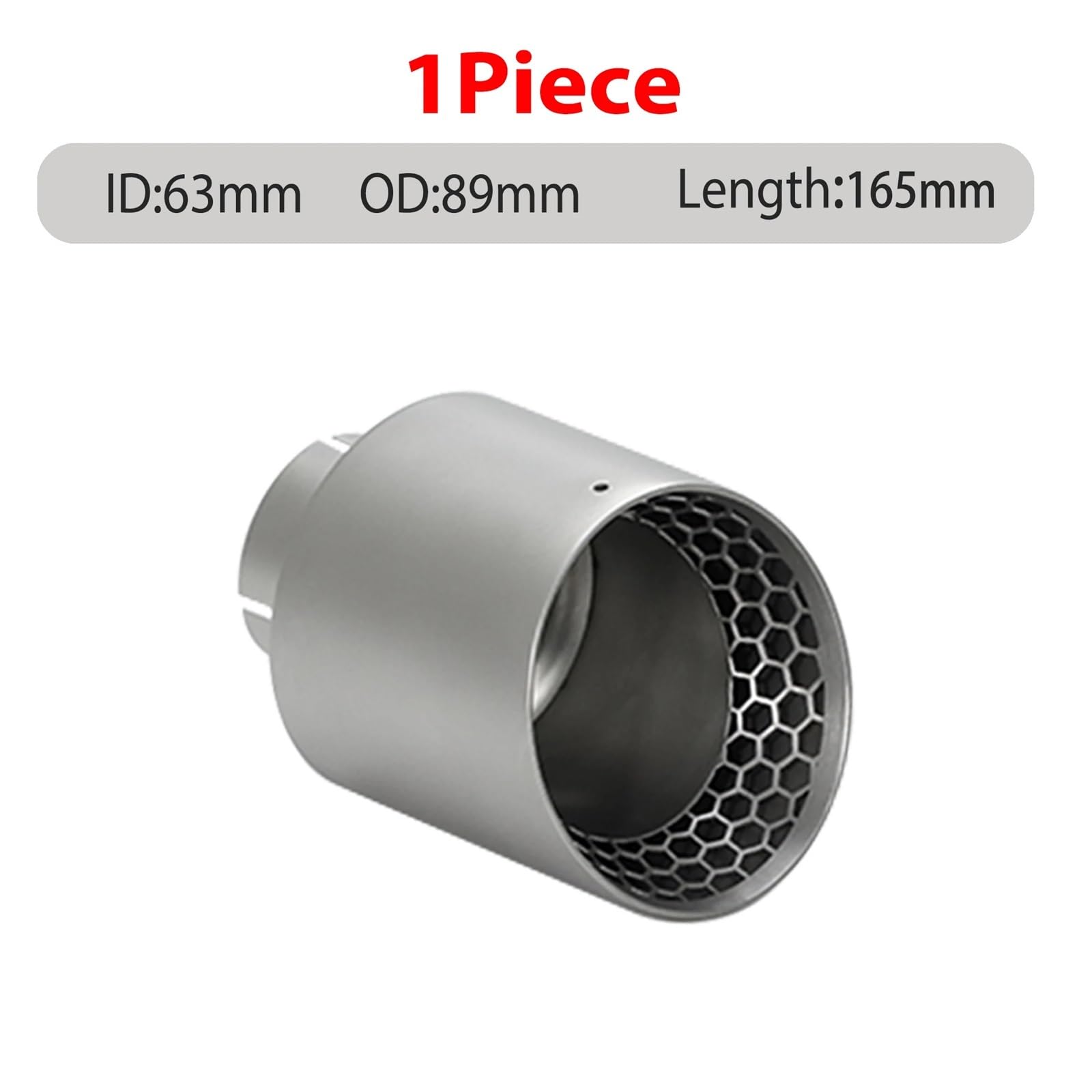 Tłumik wydechowy 1PC Uniwersalne Matowe Końcówki Rury Wydechowej Ze Stali Nierdzewnej Zmodyfikuj Akcesoria Do Dekoracji Samochodu Ulepsz Dysze Końcowe Tłumika(In 63mm-Out 89mm)