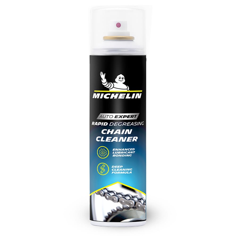 MICHELIN Bike Chain Cleaner Spray 400ml | Powerful Degreaser for Motorbike & Bicycle Chains | Easily Removes Grease, Dirt & Grime | Safe on Standard, O-Ring, X-Ring & Z-Ring Chains