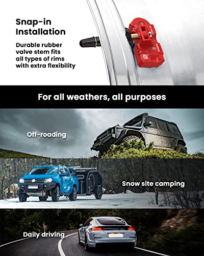 Moresensor Signature Series 315Mhz Tpms Tire Pressure Sensor 4-Pack | Preprogrammed For Select 120+ American Brand Models | Replacement For 6F2Z-1A189-A 7L1Z-1A189-A | Snap-In | Nx-S042-Sn-4 #TOP3