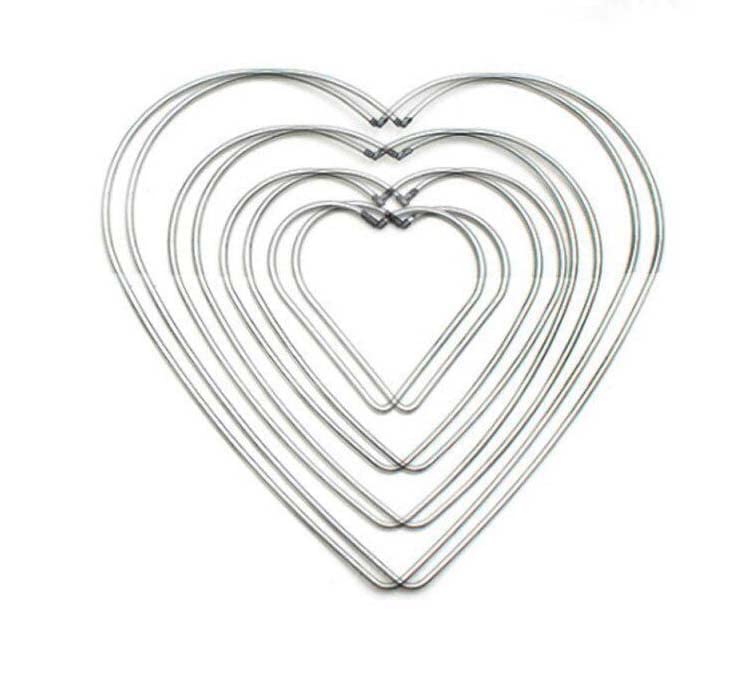 Waterlily House - Metal Heart-Shaped Dream Catcher Hoop Ring DIY Handmade Craft Dream Catcher Tool.(Size: 8 in - 5 pcs)-image-22