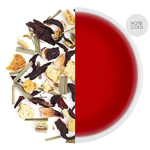 Image of Teabox Hibiscus Lemongrass Tisane 100g | Caffeine-Free Herbal Tea | Refreshing Hibiscus & Citrus Blend | Delicious Hot or Iced