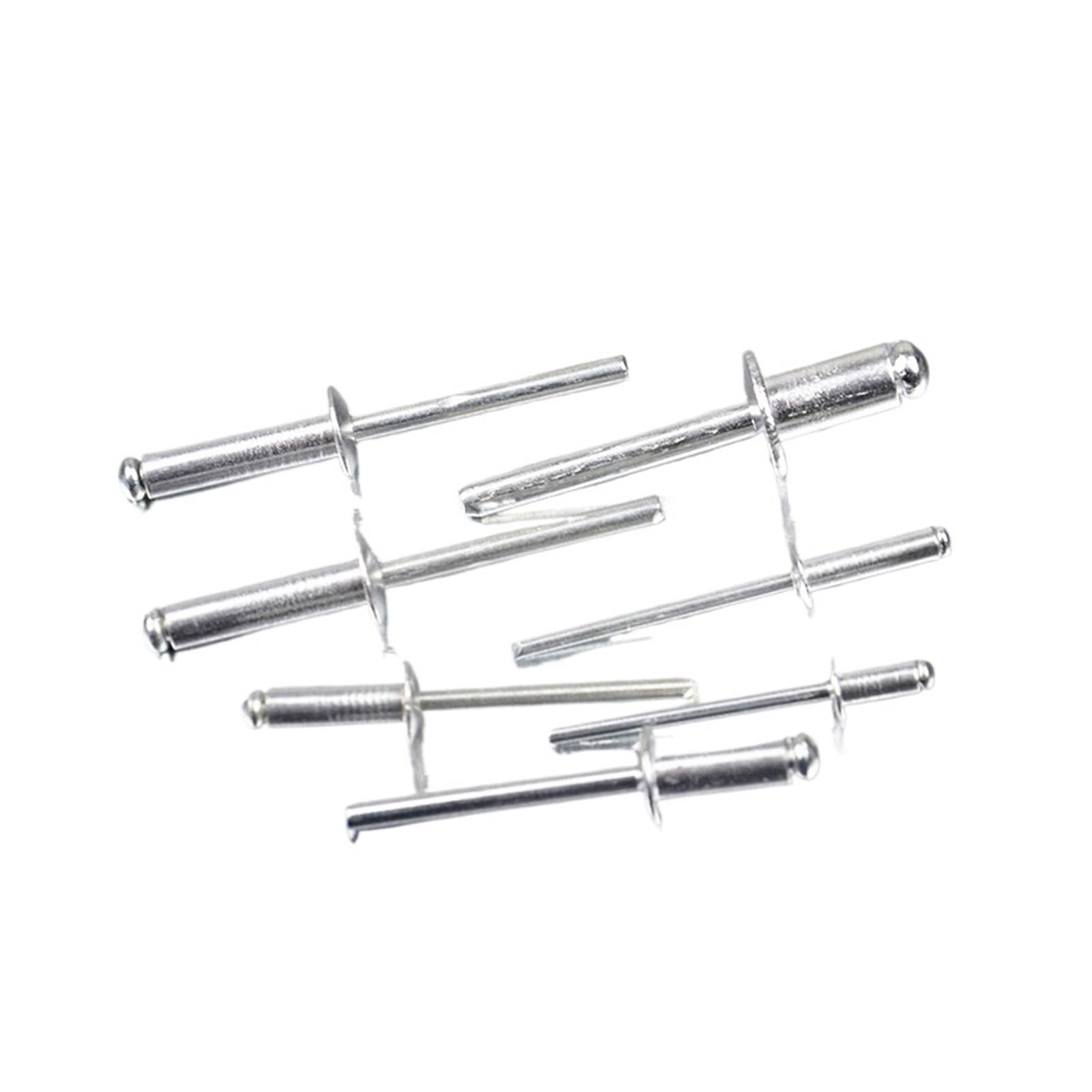 Rivetti ciechi, M3.2 Rivetti ciechi da 1/8 di pollice Elementi fissaggio aperti con testa a cupola in acciaio e alluminio(10mm,M3.2 30Pcs)