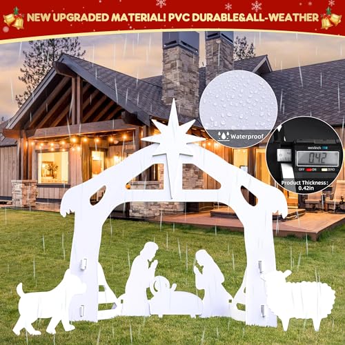Large Outdoor Nativity Set, Weatherproof Nativity Scene For Christmas Outdoor
