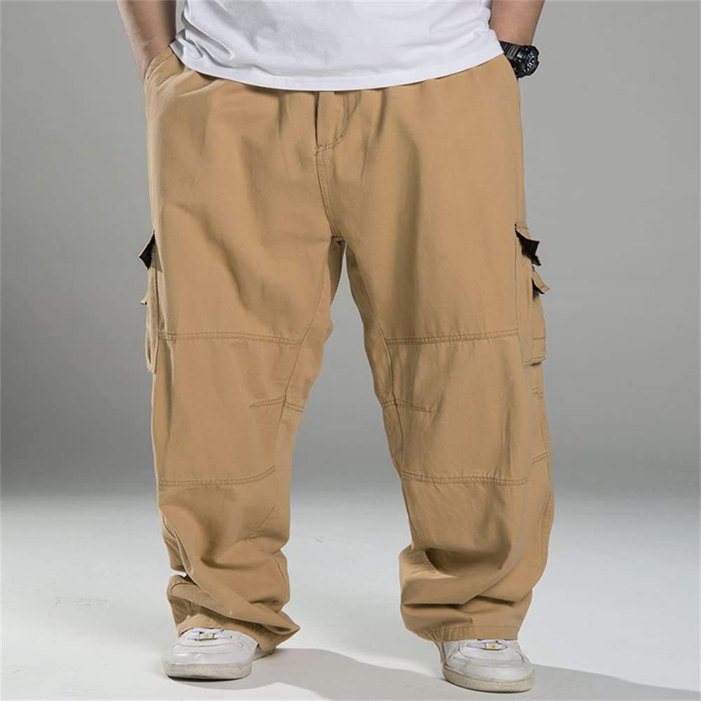 ORANDESIGNE Herren Hip Hop Hose Cargohosen Hipster Style Baggy Rap Straight Leg Loose Fit Baggy Hosen Straßentanz Hosen Teenager Jungen Skateboard Hose
