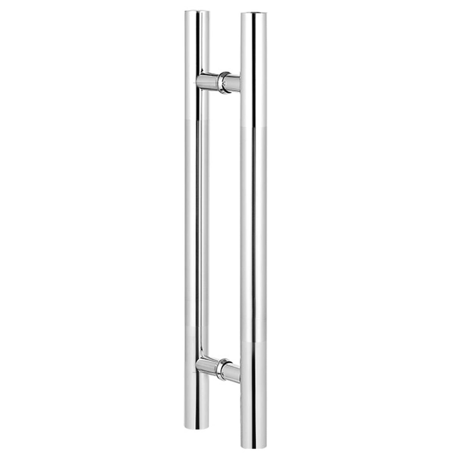 SaryEdge Round Shape Stainless Steel Barn Door Handle,Double Sided Push Pull Door Handle, Sliding Door Handle,Brushed,Suitable for Wooden Door Glass,-L:80cm(31.4in)/,-L:80cm(31.4in)/50cm(19.6in)