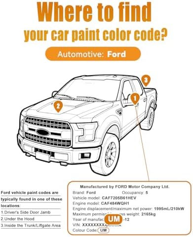 Agate Black Metallic UM Compatible with Ford 2-in-1 Touch Up Paint Pen Ultimate Car Scratch Repair Kit,Quick Fix Rust-Resistant and Long-Lasting Paint Scratch Remover