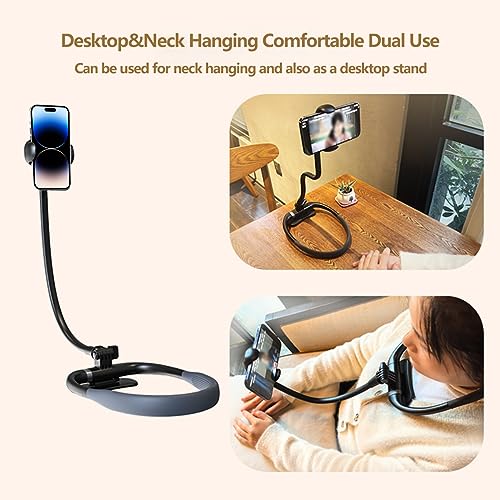 Neck Phone Holder, Mobile Phone Stand, Gooseneck 360 Degree Rotation Adjustable Neck Phone Holder - Image 2