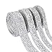 NC 3 Yards 1 cm/2 cm/3 cm Auto-adhésif Cristal Strass Ruban Diamant Bricolage Auto-adhésif Diamant Ceinture Strass Bande pour l'artisanat d'art, Bricolage décoration Autocollant