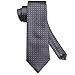 Hi-Tie Mens Gray Pink Extra Long Tie Checkered 70 inches Silk XXL Necktie Pocket Square Cufflinks for Big and Tall Men