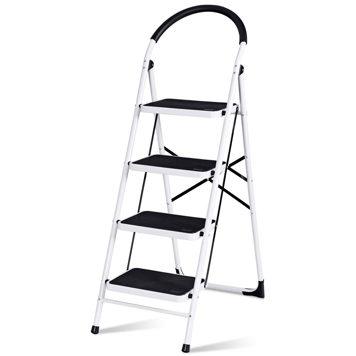 Giantex 4 Step Ladder, Folding Step Stool with Anti-Slip Pedal