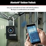 Master Lock Outdoor Bluetooth Smart Lock with Keypad, 2-7/32 in. Wide,Black, 4401LHEC