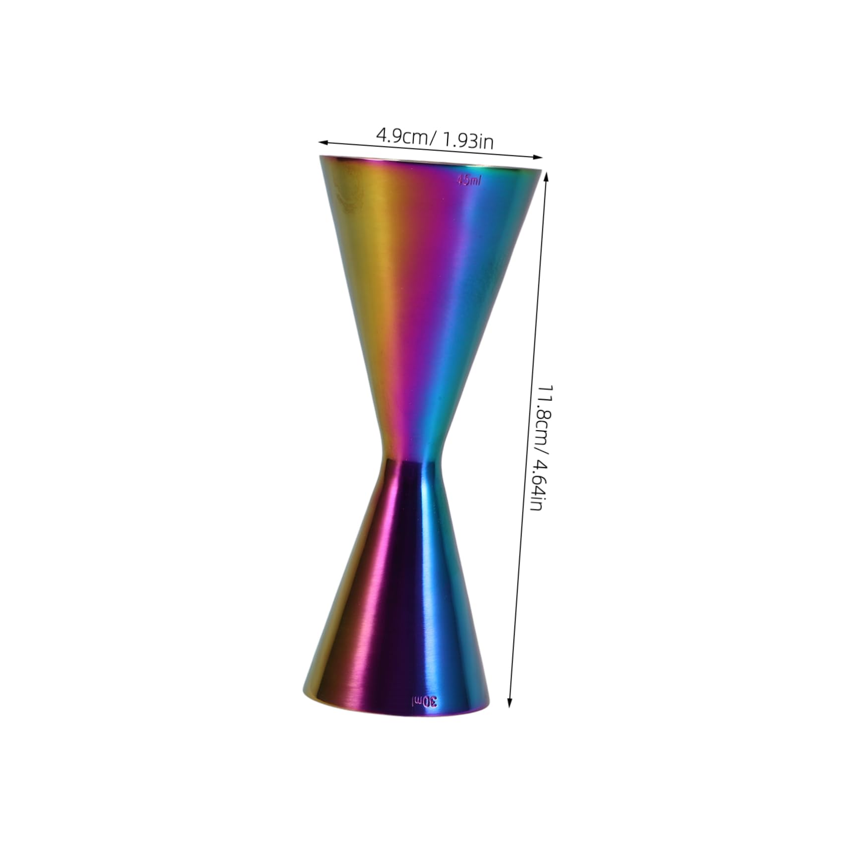 BUGUUYO Innovative Double-ended Cocktail Jigger Precise 30ml 45ml Stainless Steel Shot Glass 's Essential