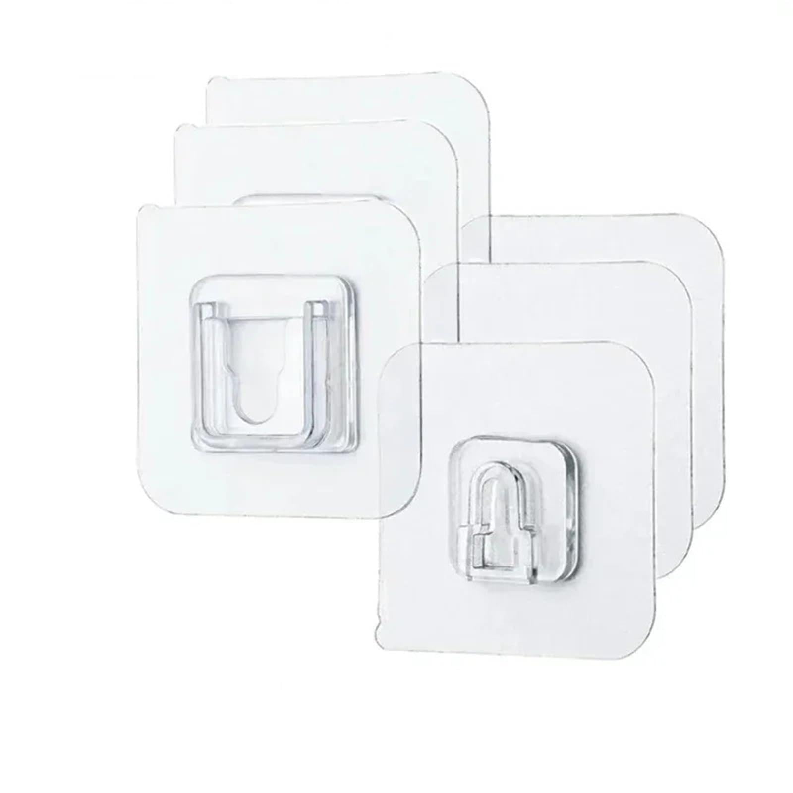 Haki ścienne, Dwustronne samoprzylepne haczyki ścienne, mocne, przezroczyste, z przyssawką(6pcs-single)