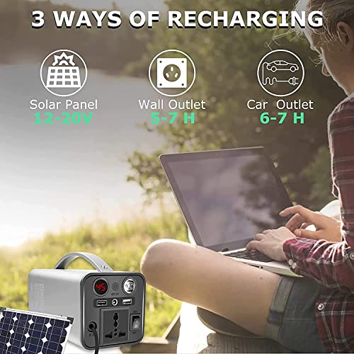 JZTOL 50000Mah Solar Generator With AC Outlet, Portable Power Station 180Wh Backup Lithium Battery - Image 6