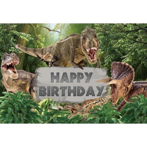 Toile de fond dinosaure pour photographie d'enfants et décor de fête