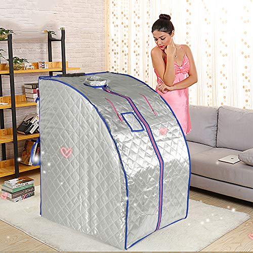 YIZHE Sauna de Infrarrojos 1000W Sauna Iinfrarroja Portable Terapéutica Caja de Sauna Infrared Sauna,sauna,Sauna inflable,Portátil,Sauna infrarroja Portable Una Persona para Desintoxicación(EU)
