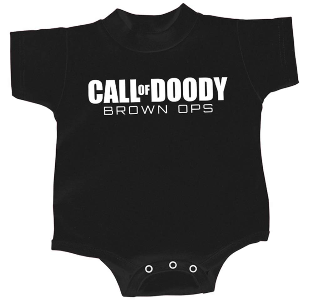 A&E Designs Doody Call Romper - Black - 24 Months