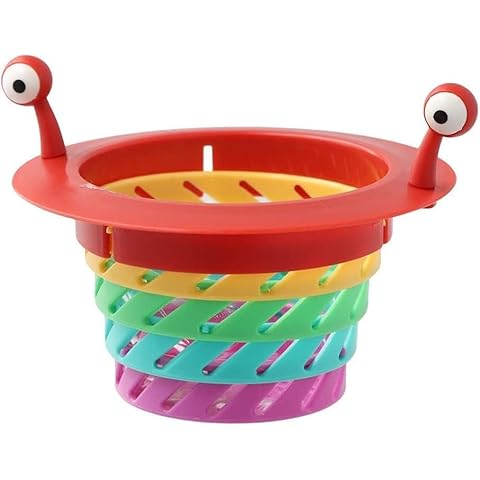 Foldable Rainbow Kitchen Sink Strainer,Kitchen Sink Food Debris Catcher for Kitchen,Foldable Retractable Strainer for Kitchen Sink Fun and Adorable Monster Design Drains Strainers Cover