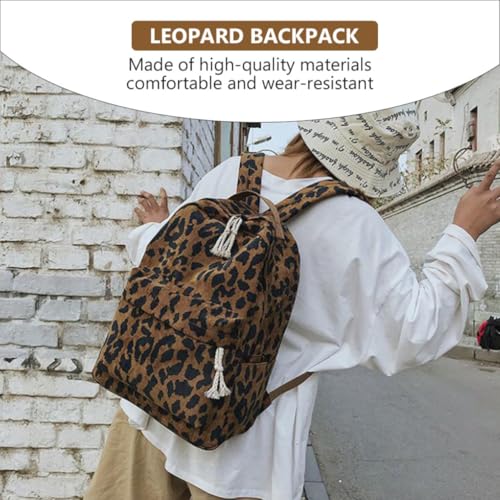 Mochila de leopardo resistente para estudiantes que buscan gran capacidad sin molestias 3