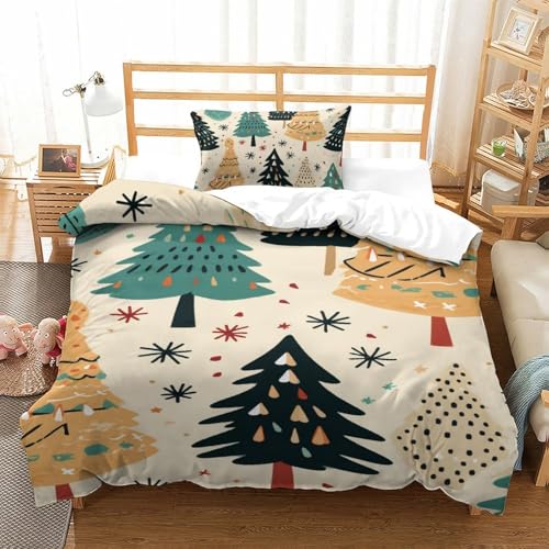 Parure de lit microfibre douce 135x200 avec fermeture éclair facile pour enfile couette - 2