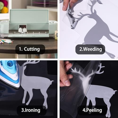 Image of Reflective Heat Transfer Vinyl Silver Reflective HTV Vinyl Rolls 12inch x 6feet Iron On Vinyl for Cricut T-Shirts DIY Design, Silhouette Cameo & Heat Press Machine