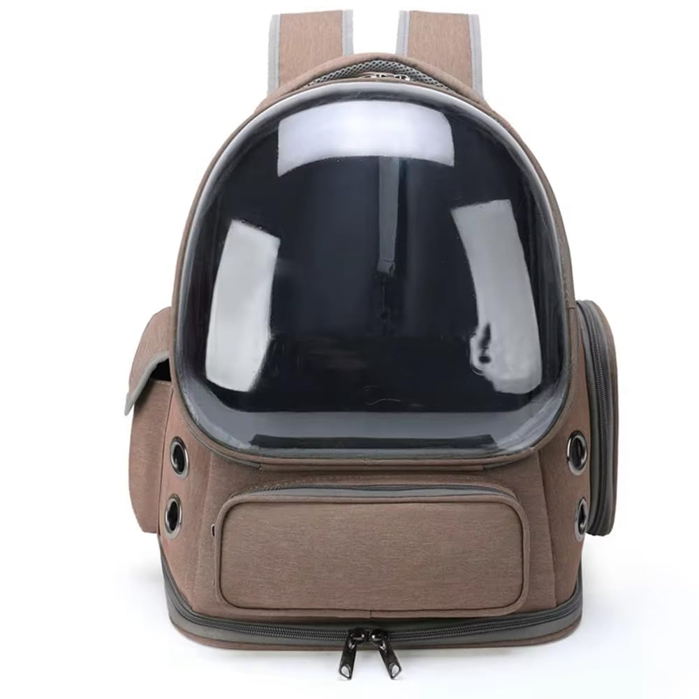 Mochila Transpirable para Gatos, Gran Espacio, Transparente, Ideal para Senderismo, Camping y Viajes Al Aire Libre B