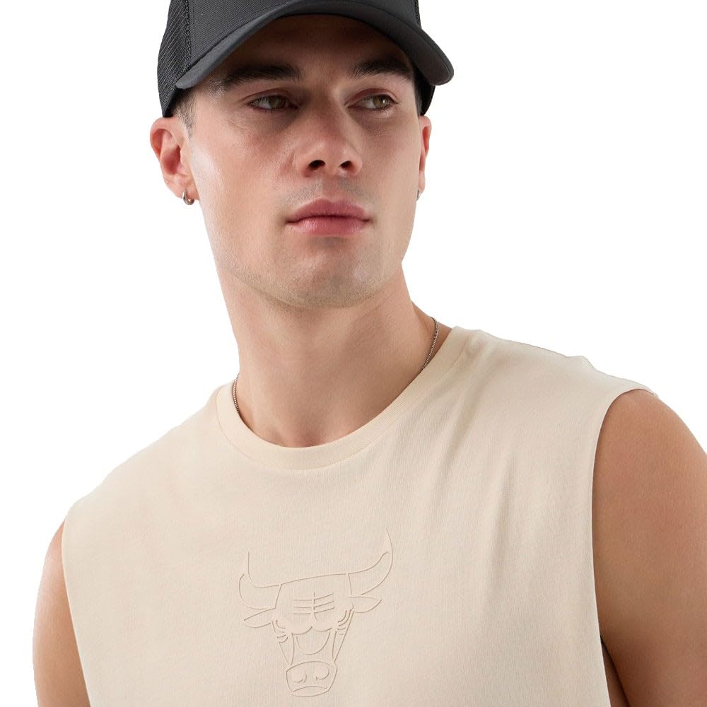 New Era NBA Core Plus Tank top Chicago Bulls beżowy
