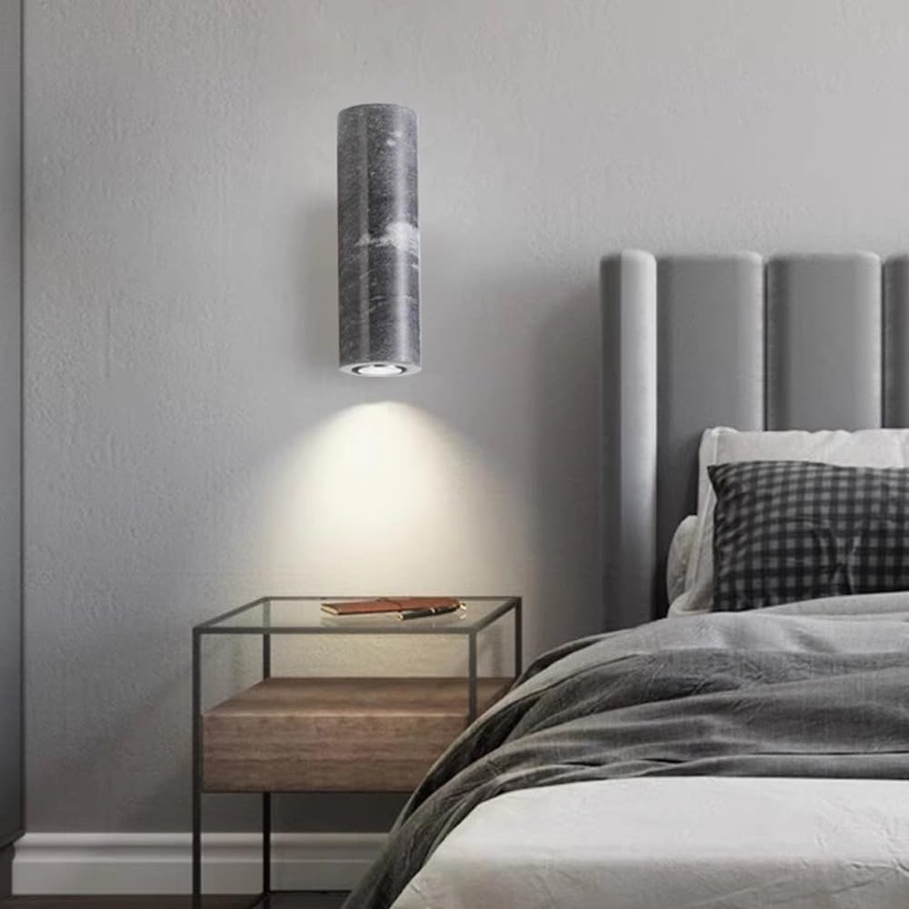 E26 Light Source Marble Wall, Modern Industrial Style Lamp, Single Head Personalized Sconce, Hallway Living Room Balcony Mounted Fixtures