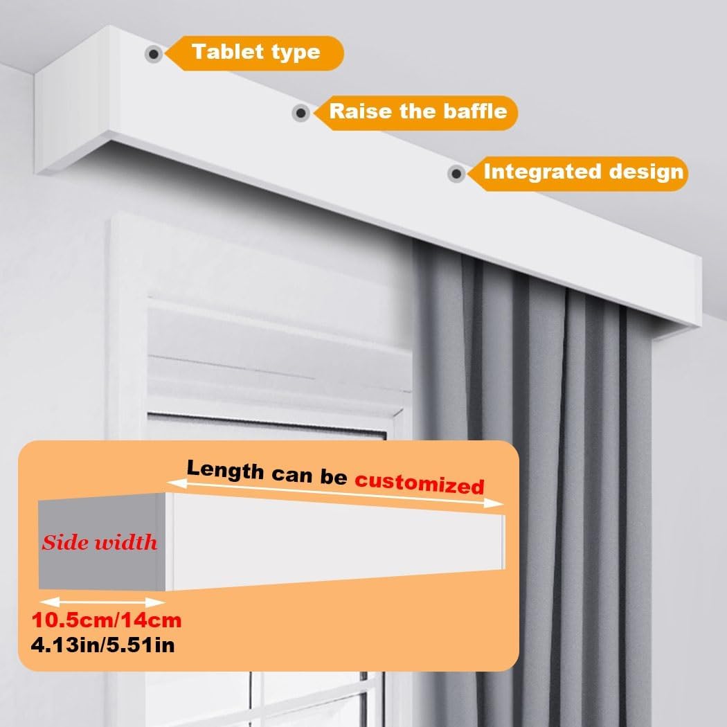 Curtain Track System for Window, Custom Double Curtain Rails with Silent Sliding, Perfect for Bedroom, Attics, and Bathrooms