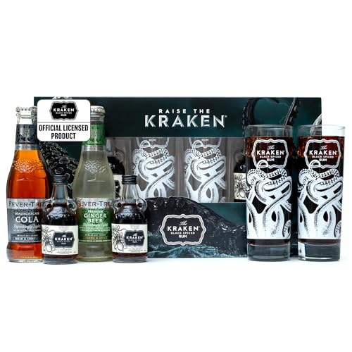 The Kraken Spiced Rum Gift Set 2 x 5 cl 2 Glasses