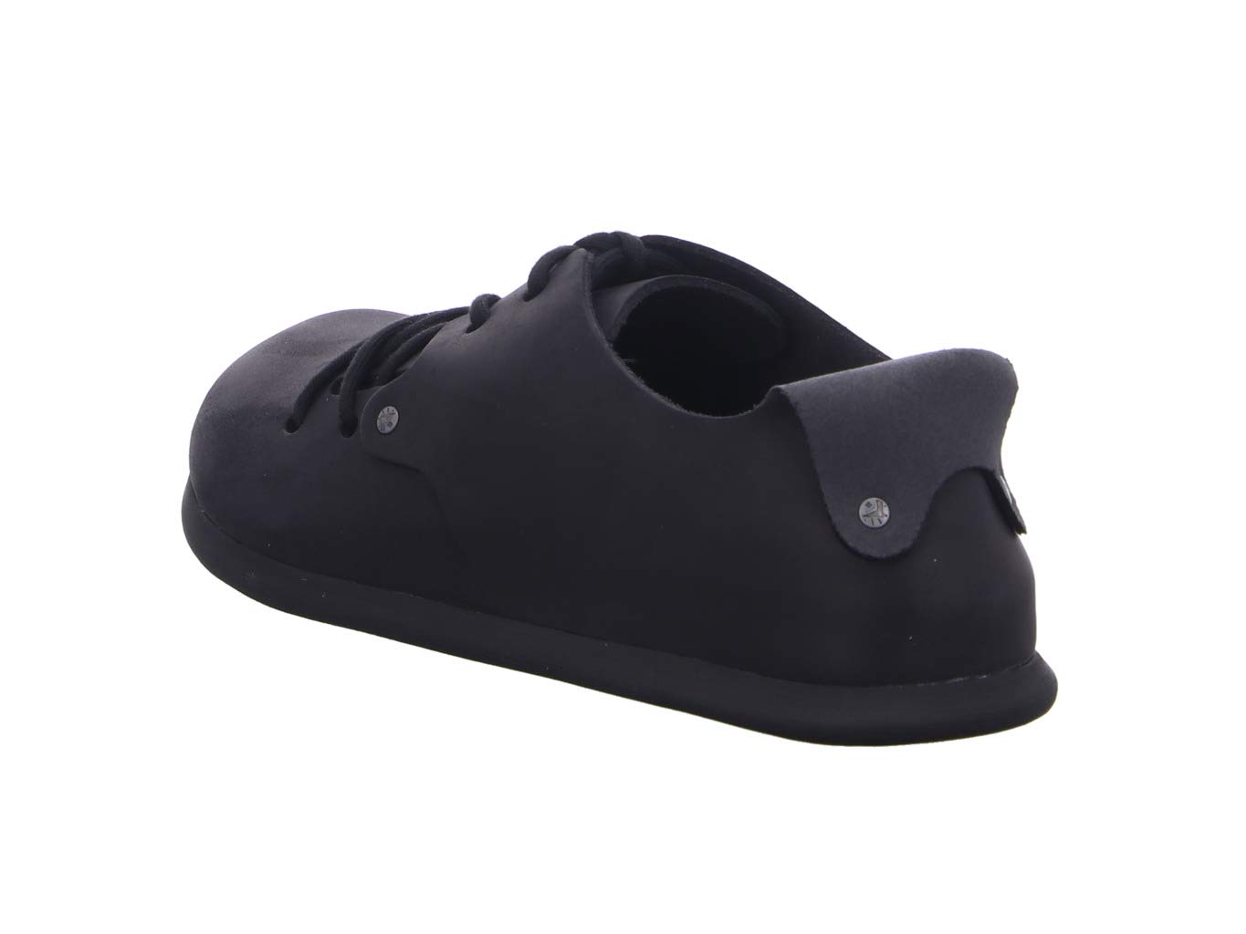 Montana Black Leather Adults Lace up Shoes
