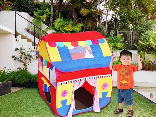 Image of Homecute Foldable Pop Up Hut Type Kids Toys Jumbo Size Play Tent House for Boys and Girls (Big Size Multi)