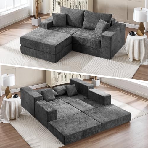 Image of 79 inch Boneless Cloud Loveseat Sofa Couch