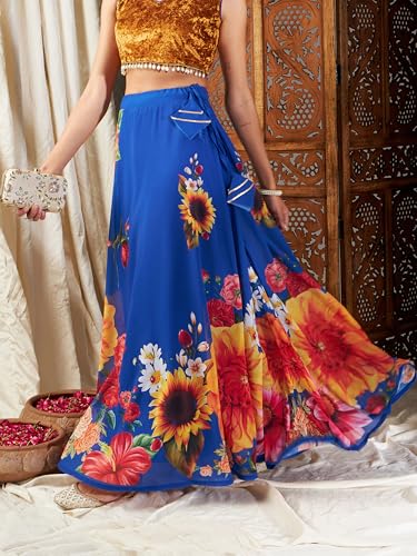 Image of Shae by Sassafras Georgette Western Maxi Skirt