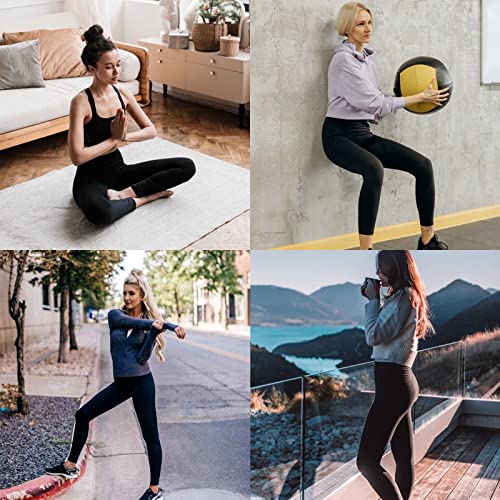 AMIYOYO 2er Pack Leggings für Damen High Waist Leggins Blickdicht Elastische Bauchweg Hosen Weiche Sporthose für Yoga Fitness Outdoor Freizeit