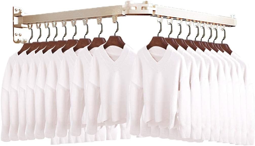 F Clothes Rail Rack S,Airer Home Drying Rack Washing Clothes Indoor Outdoor Laundry Airer Fold Extendable Teleclip Wall Dryer Sturdy Bathroom Towel Rag Hanger,Black-A