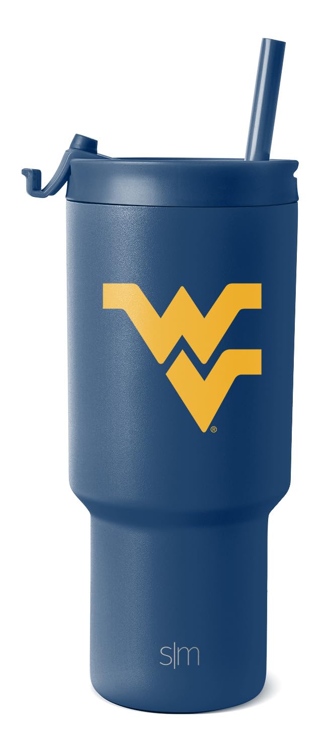 Simple Modern West Virginia Mountaineers Tumbler & Straw | 30oz, Collegiate
