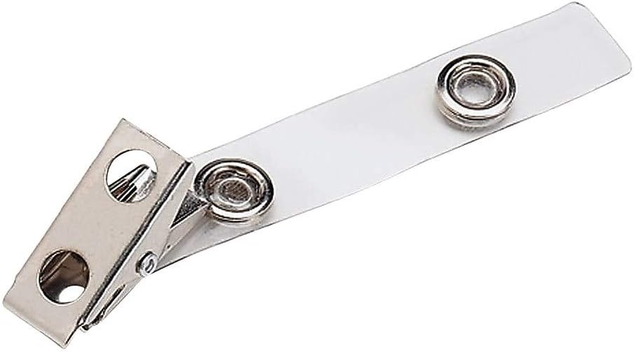 Staples Vinyl ID Badge Straps with Two-Hole Clips – Clear Badge Attachment Straps, 100-Pack