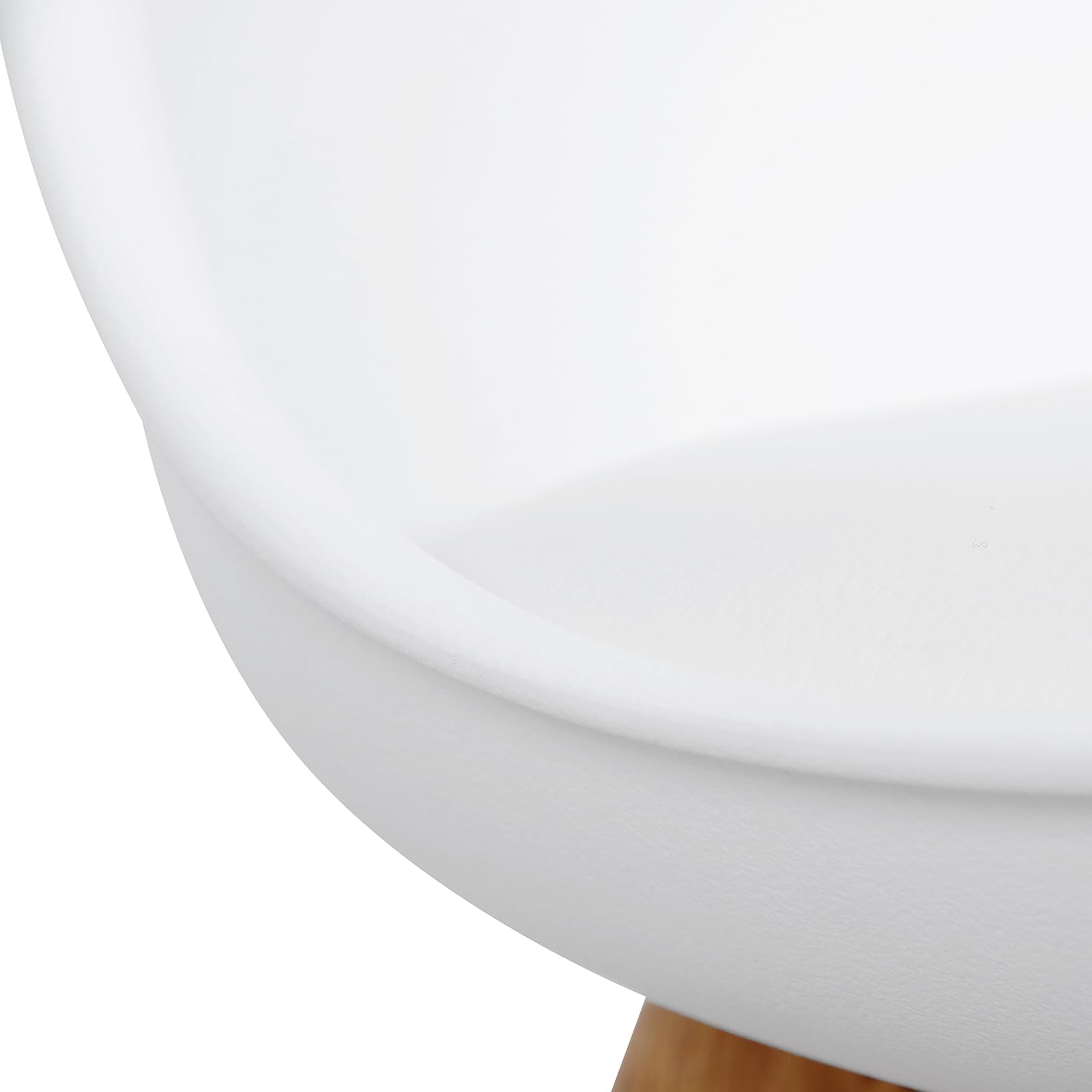 WOLTU Lot de 2 Chaises de Salle à Manger avec Siège Rembourré, Chaise de Salon Scandinave sur Pieds en Bois Massif, Blanc, BH29ws-2