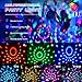 Multi-Functional Disco Light RGB LED Stage Party Lamp with Remote Control Auto Rotation Sound Control Strobe DJ Ball Light for Party Holiday Wedding Karaoke Dance Club Gift