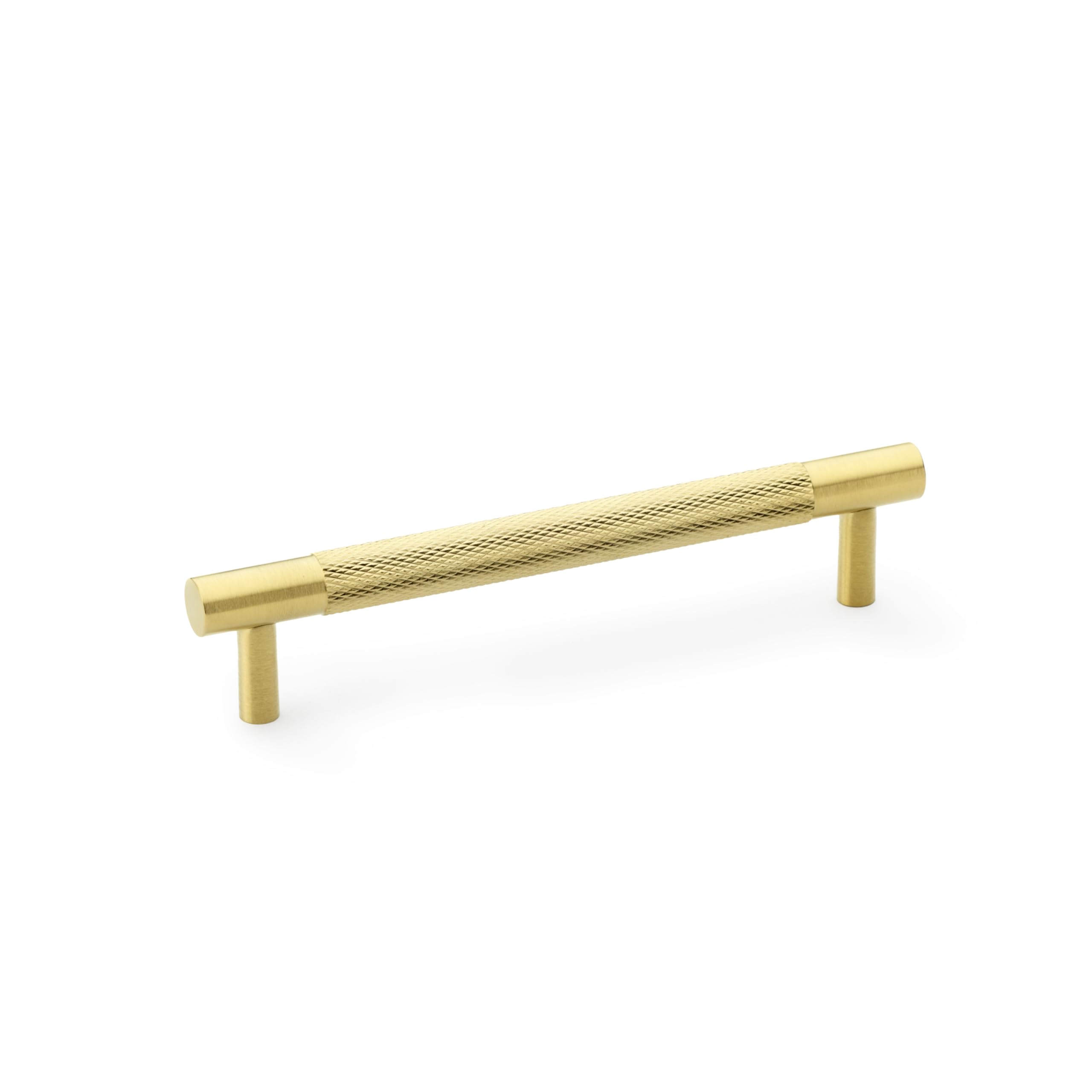 Handle & Home Satin Brass 128Mm Knurled Cupboard Handle Cabinet Door Drawer Pull Wardrobe Furniture