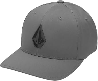 Volcom Mens Stone Tech Delta Hat Flexfit Stretch Water Repellant, Lightweight Outdoor Hat, Pewter, S/M