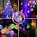 UPOOM Solar String Lights Garden 50 LED 24Ft Outdoor String Lights Multi-Colored Waterproof Crystal Ball Fairy Lights, Decoration Lighting for Home, Garden, Patio, Yard, Christmas