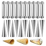 acero inoxidable para tubos [Lo que obtienes] 20 piezas de molde de cuerno crema. 10 piezas de forma de cono de pie + 10 piezas de forma tubular. Si tiene algún problema con nuestros tubos Cannoli, deje un mensaje antes de dar su opinión negativa, responderemos sus consultas dentro de las 24 horas. Gracias por tu comprensión.